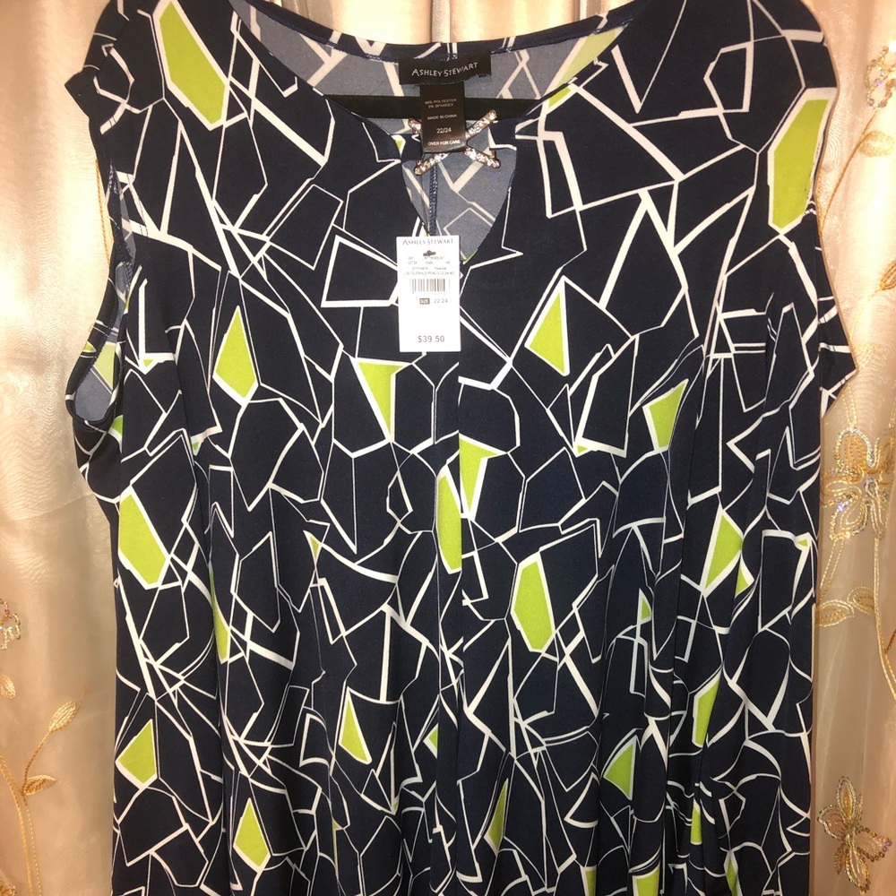 Ashley Stewart Plus Size Cold Shoulder Blouse